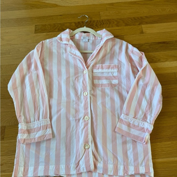 Serena & Lily Pajama Beach Club Stripe Pajama top size small pink striped - Picture 5 of 7